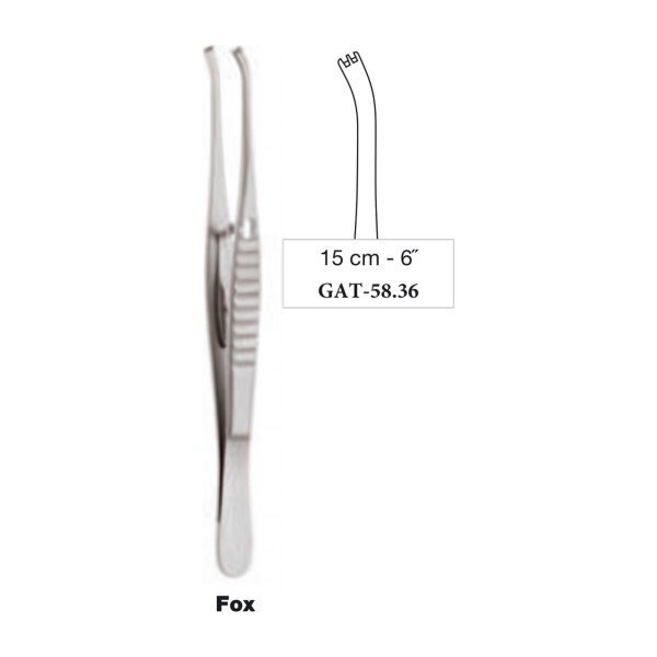 Fox Tissue and Cartilage Grasping Forceps With Catch 15 cm - 6˝