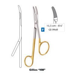 Gillies Tungsten Carbide Needle Holder with Scissors 15.5 cm - 6-1/8˝