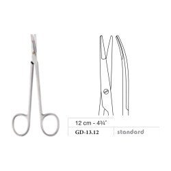 Greenberg Par (Shea) Scissors, Curved, Standard, 12 cm - 4-3/4˝ Greenberg Par (Shea) Scissors, Curved, Standard, 12 cm - 4-3/4˝