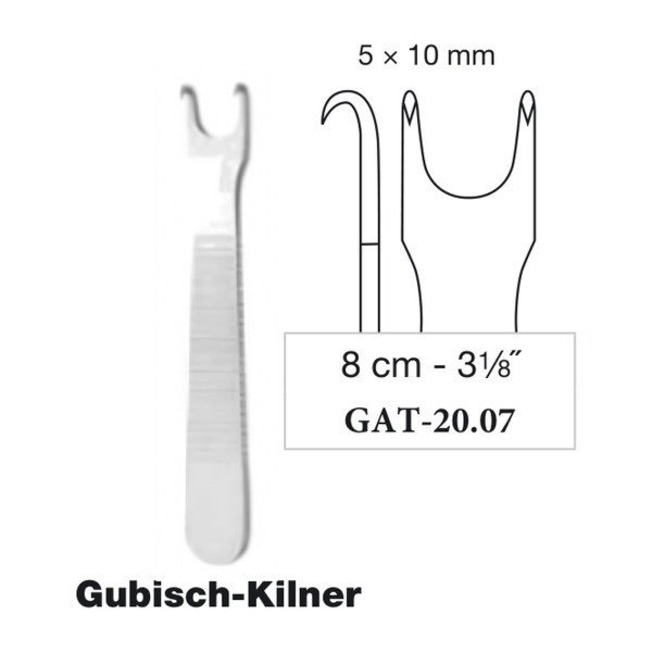 Gubisch-Kilner Alar Retractor 5 x 10 mm, 8 cm - 3-1/8˝