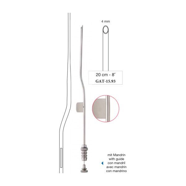 Gubisch Suction Elevator 20 cm - 8˝, 4 mm, With Guide