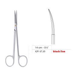 Joseph-Peck Scissors, Blunt, Curved, Black Line, 14 cm - 5-1/2˝ Joseph-Peck Scissors, Blunt, Curved, Black Line, 14 cm - 5-1/2˝