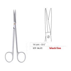 Joseph-Peck Scissors, Blunt, Straight, Black Line, 14 cm - 5-1/2˝ Joseph-Peck Scissors, Blunt, Straight, Black Line, 14 cm - 5-1/2˝