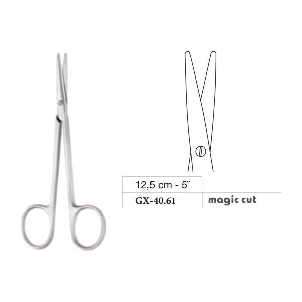 Knapp Scissors, Straight, Magic Cut, 12.5 cm - 5˝ Knapp Scissors, Straight, Magic Cut, 12.5 cm - 5˝