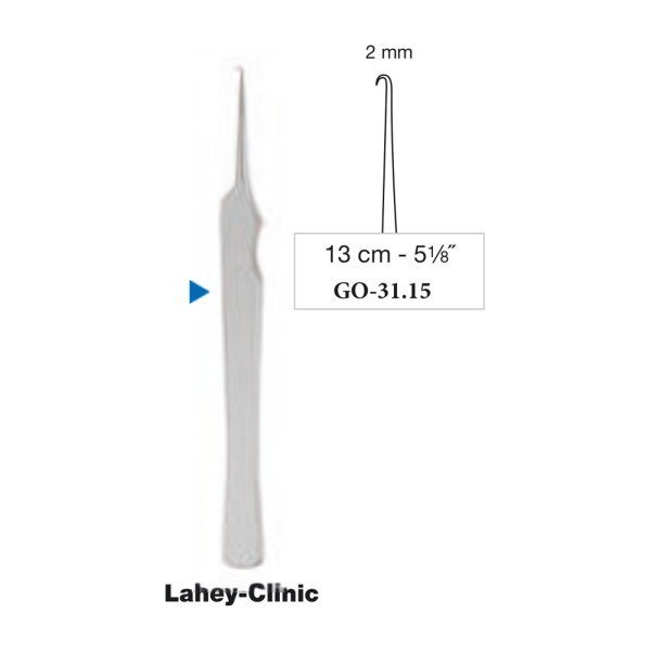 Lahey-Clinic Hook 13 cm - 5-1/8˝, 2 mm Lahey-Clinic Hook 13 cm - 5-1/8˝, 2 mm