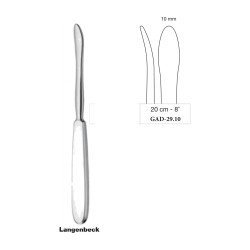 Langenbeck Elevator 20 cm - 8˝, Thin, 10 mm