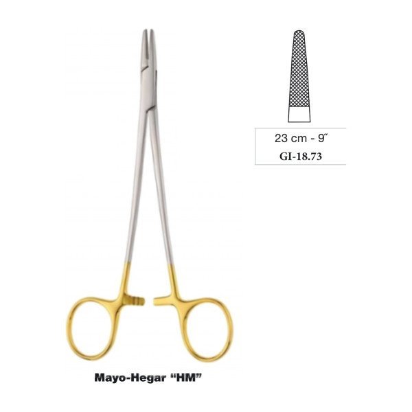 Mayo-Hegar Tungsten Carbide Needle Holder 23 cm - 9˝
