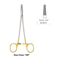Mayo-Hegar Tungsten Carbide Needle Holder 24 cm - 9-1/2˝