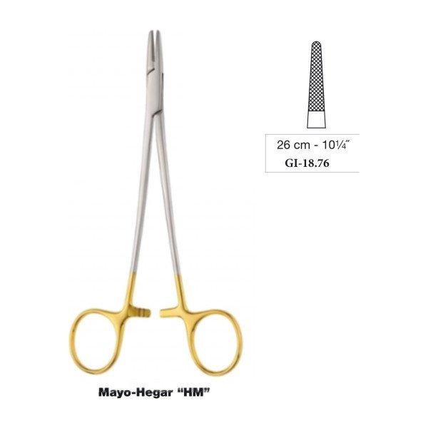 Mayo-Hegar Tungsten Carbide Needle Holder 26 cm - 10-1/4˝