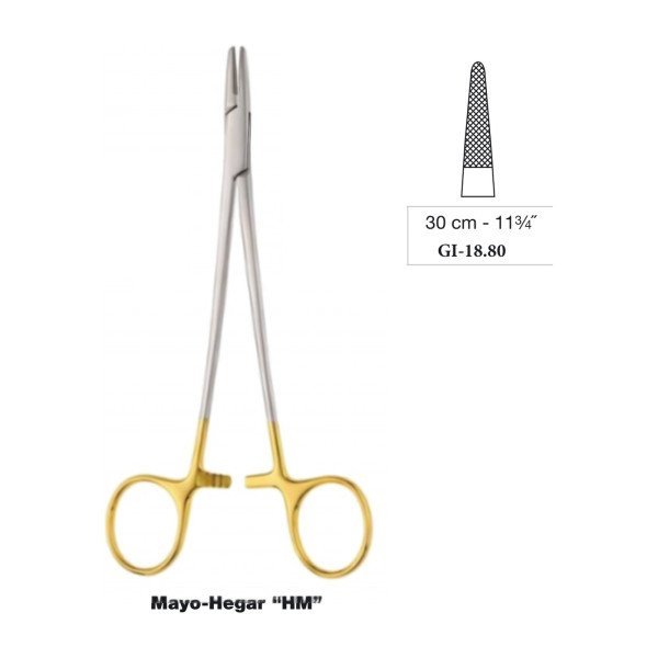 Mayo-Hegar Tungsten Carbide Needle Holder 30 cm - 11-3/4˝