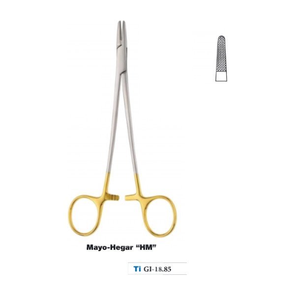 Mayo-Hegar Tungsten Carbide Titanium Coated Needle Holder 16 cm - 6-1/4˝