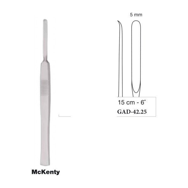 McKenty Periosteal Elevator 15 cm - 6˝, Sharp, 5 mm