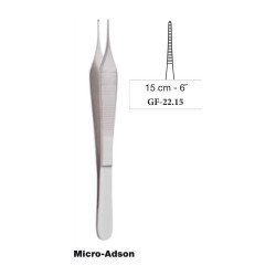 Micro-Adson Forceps Serrated 15 cm - 6˝ Micro-Adson Forceps Serrated 15 cm - 6˝