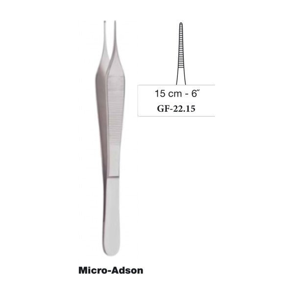 Micro-Adson Forceps Serrated 15 cm - 6˝