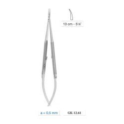 Micro Needle Holder Curved 0.5 mm Tip With Catch 13 cm - 5-1/8˝ Micro Needle Holder Curved 0.5 mm Tip With Catch 13 cm - 5-1/8˝