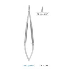 Micro Needle Holder Straight 0.5 mm Tip 13 cm - 5-1/8˝ Micro Needle Holder Straight 0.5 mm Tip 13 cm - 5-1/8˝