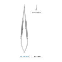 Micro Needle Holder Straight 0.5 mm Tip With Catch 21 cm - 8-1/4˝ Micro Needle Holder Straight 0.5 mm Tip With Catch 21 cm - 8-1/4˝