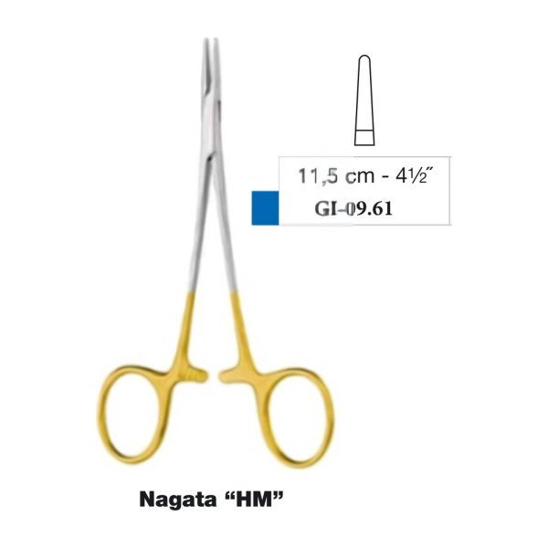 Nagata Tungsten Carbide Needle Holder 11.5 cm - 4-1/2˝