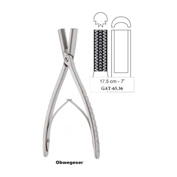 Obwegeser Cartilage and Bone Bending Pliers 17.5 cm - 7˝ (GAT-65.36)