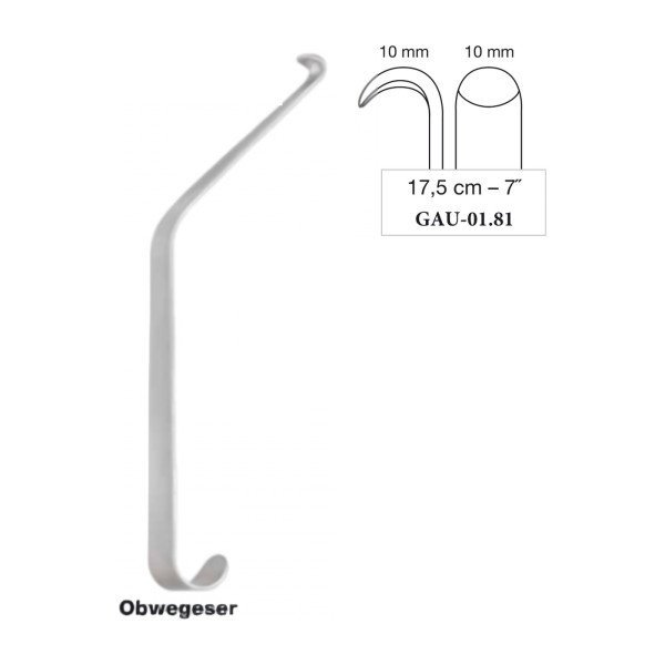 Obwegeser Mandibular Channel Retractor 10 x 10 mm, 17.5 cm - 7˝ Obwegeser Mandibular Channel Retractor 10 x 10 mm, 17.5 cm - 7˝