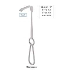 Obwegeser Soft Tissue Retractor 42 x 10 mm Down Blade, 22.5 cm - 9˝ Obwegeser Soft Tissue Retractor 42 x 10 mm Down Blade, 22.5 cm - 9˝