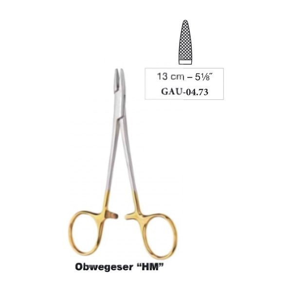 Obwegeser Tungsten Carbide Wire Twister Needle Holder 13 cm - 5-1/8˝