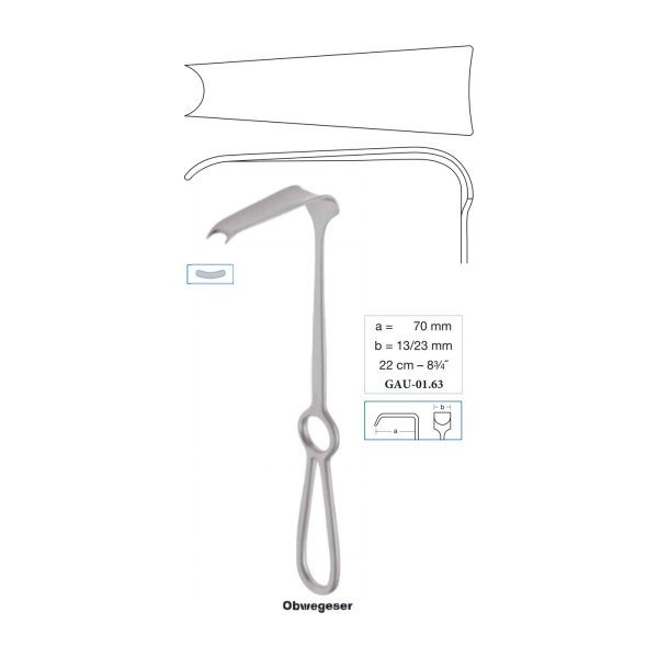 Obwegeser Wisdom Tooth Retractor 70 x 13/23 mm, 22 cm - 8-3/4˝ Obwegeser Wisdom Tooth Retractor 70 x 13/23 mm, 22 cm - 8-3/4˝