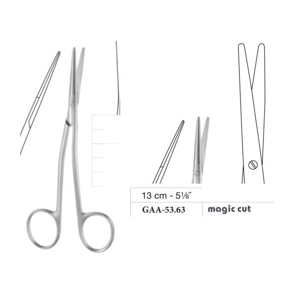 Fomon Dorsal Scissors, Angular, 13 cm - 5-1/8˝