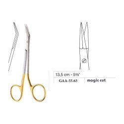 Gunta Nasal Scissors, Curved, Magic Cut, 13.5 cm - 5-3/8˝