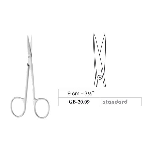 Iris Scissors, Straight, Standard, 9 cm - 3-1/2˝ Iris Scissors, Straight, Standard, 9 cm - 3-1/2˝