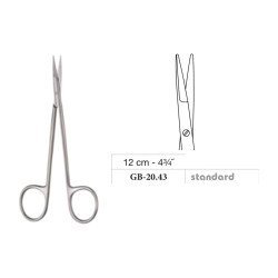 Iris Scissors, Blunt, Straight, Standard, 12 cm - 4-3/4˝ Iris Scissors, Blunt, Straight, Standard, 12 cm - 4-3/4˝