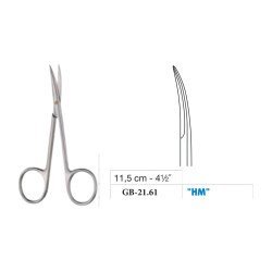Iris Scissors, Curved, Tungsten Carbide, 11.5 cm - 4-1/2˝ Iris Scissors, Curved, Tungsten Carbide, 11.5 cm - 4-1/2˝