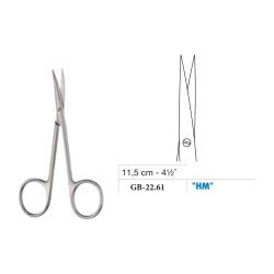 Iris Scissors, Large Ring, Straight, Tungsten Carbide, 11.5 cm - 4-1/2˝ Iris Scissors, Large Ring, Straight, Tungsten Carbide, 11.5 cm - 4-1/2˝
