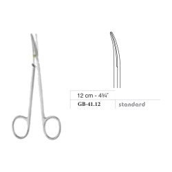 Metzenbaum Baby Scissors, Curved, Standard, 12 cm - 4-3/4˝
