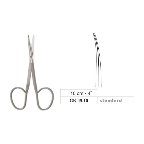 Knapp Ribbon Scissors, Curved, Standard, 10 cm - 4˝ Knapp Ribbon Scissors, Curved, Standard, 10 cm - 4˝