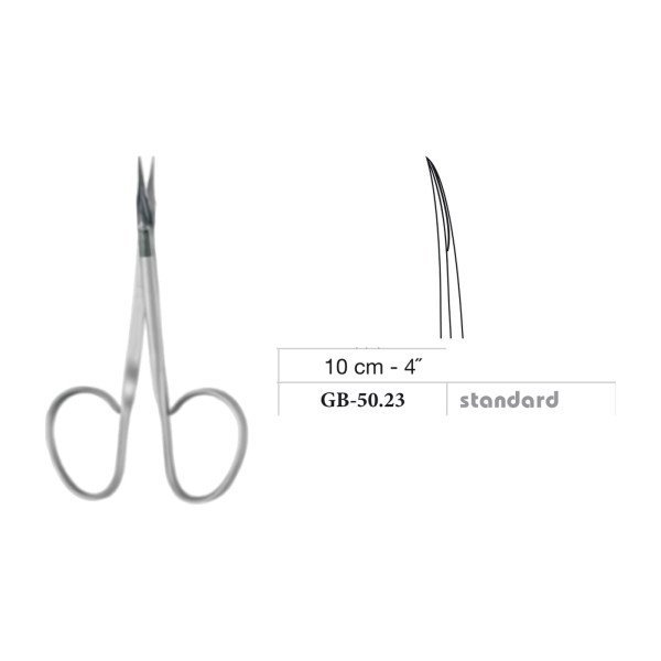 Stevens Ribbon Scissors, Sharp, Curved, Standard, 10 cm - 4˝ Stevens Ribbon Scissors, Sharp, Curved, Standard, 10 cm - 4˝