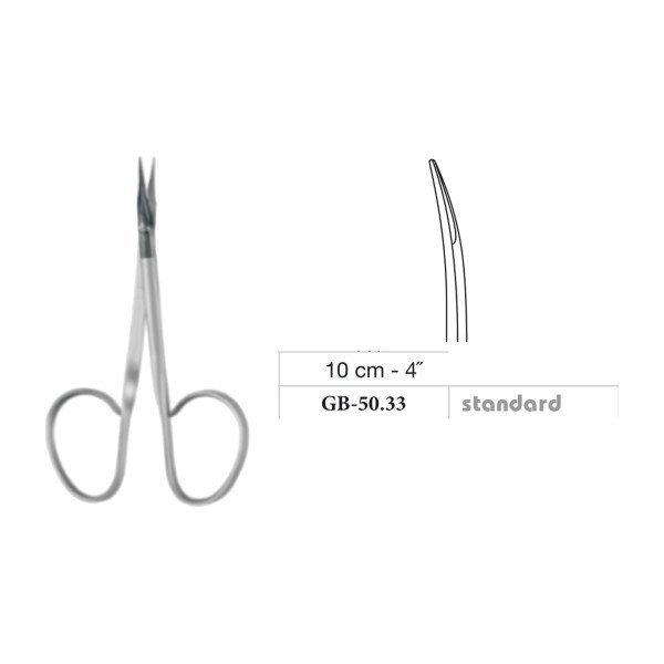 Stevens Ribbon Scissors, Blunt, Curved, Standard, 10 cm - 4˝