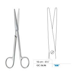 Mayo-Lexer Scissors, Straight, Tungsten Carbide, 16 cm - 6-1/4˝