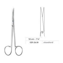 Metzenbaum Slim Scissors, Straight, Standard, 18 cm - 7-1/8˝