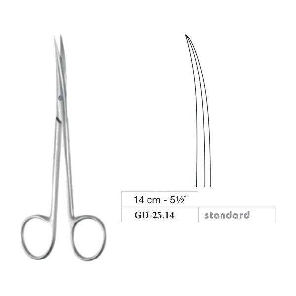 Metzenbaum Slim Scissors, Curved, Standard, 14 cm - 5-1/2˝ Metzenbaum Slim Scissors, Curved, Standard, 14 cm - 5-1/2˝