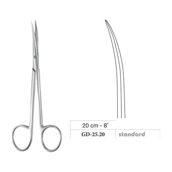 Metzenbaum Slim Scissors, Curved, Standard, 20 cm - 8˝ Metzenbaum Slim Scissors, Curved, Standard, 20 cm - 8˝