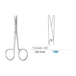 Metzenbaum Baby Scissors, Straight, Tungsten Carbide, 11.5 cm - 4-1/2˝