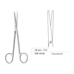 Metzenbaum-Slim Scissors, Straight, Standard, 18 cm - 7-1/8˝ Metzenbaum-Slim Scissors, Straight, Standard, 18 cm - 7-1/8˝