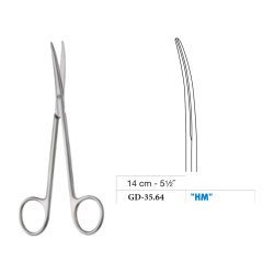 Metzenbaum-Slim Scissors, Curved, Tungsten Carbide, 14 cm - 5-1/2˝