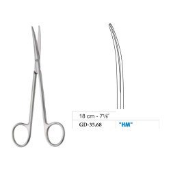 Metzenbaum-Slim Scissors, Curved, Tungsten Carbide, 18 cm - 7-1/8˝