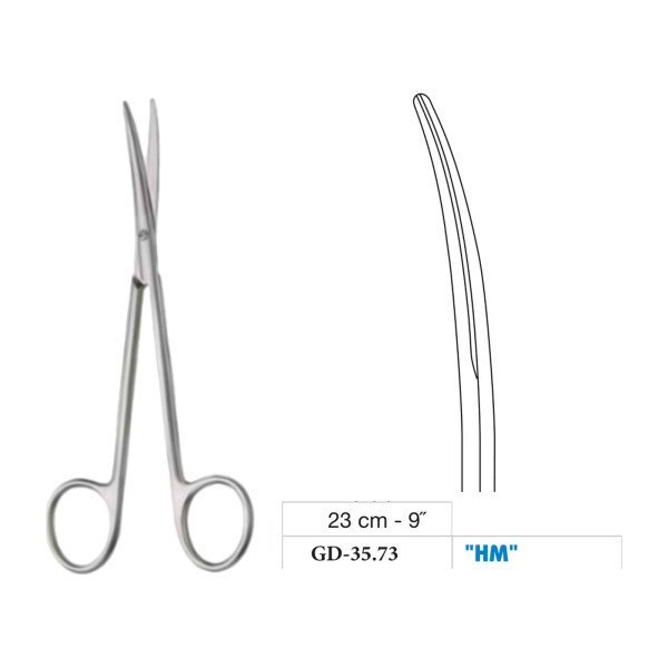 Metzenbaum-Slim Scissors, Curved, Tungsten Carbide, 23 cm - 9˝