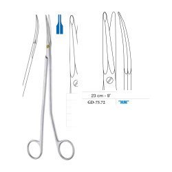 Gorney-Freeman Dissecting Scissors, Curved Shanks, Curved, Tungsten Carbide, 23 cm - 9˝ Gorney-Freeman Dissecting Scissors, Curved Shanks, Curved, Tungsten Carbide, 23 cm - 9˝