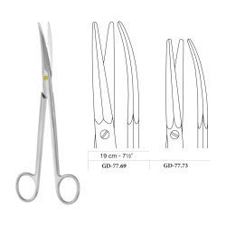 Kaye Scissors, Curved, Tungsten Carbide, 19 cm - 7-1/2˝ Kaye Scissors, Curved, Tungsten Carbide, 19 cm - 7-1/2˝
