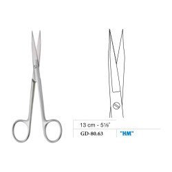 Fox Scissors, Serrated, Straight, Tungsten Carbide, 13 cm - 5-1/8˝ Fox Scissors, Serrated, Straight, Tungsten Carbide, 13 cm - 5-1/8˝