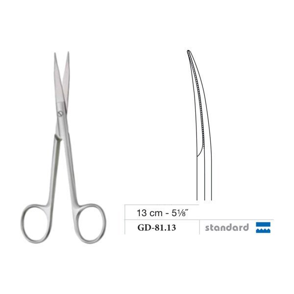 Fox Scissors, Serrated, Curved, Standard, 13 cm - 5-1/8˝